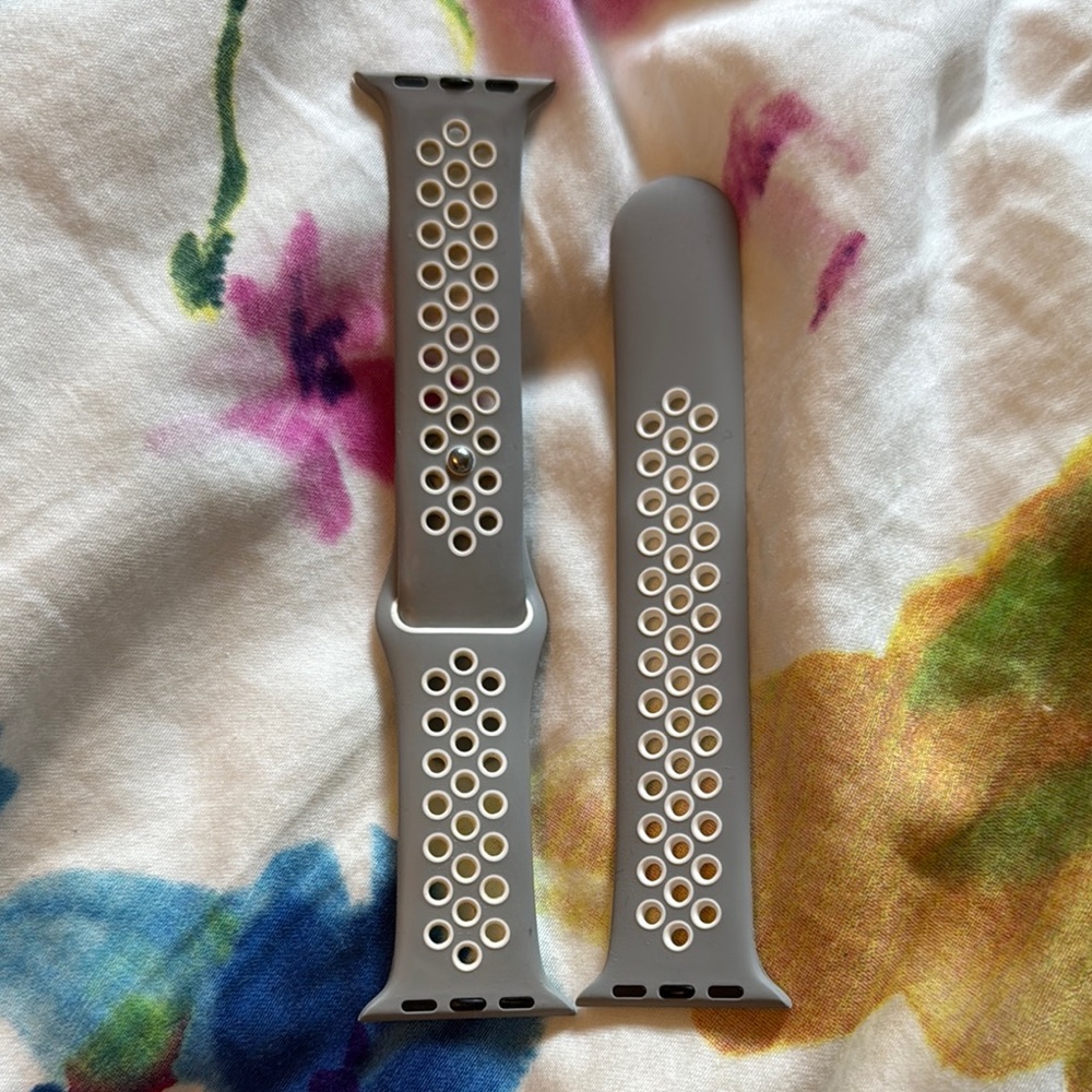 Nike sport Gray and White Perforated Watch Band